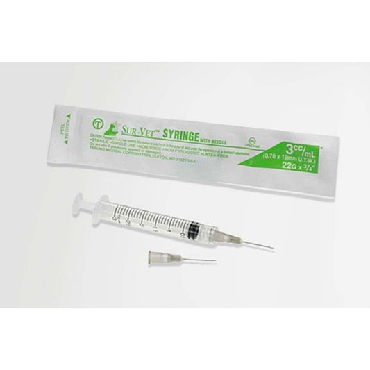 Syringes 3cc  with needle 100/bx